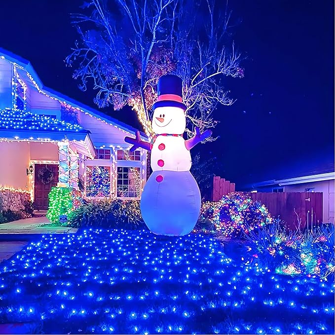 String Lights, 500 LED Blue Outdoor Waterproof, 165 ft Length
