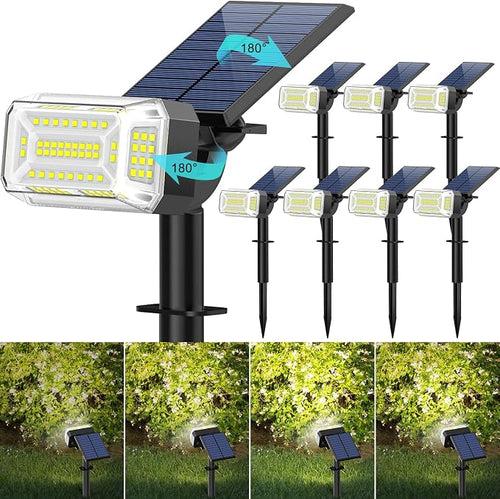 102 LEDs Solar Spot Lights Outdoor, Solar Spotlights Waterproof IP65, by KIPEINI