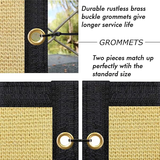 UPGRADE Privacy Fence Screen 6'x32' Sand Outdoor 90% Visibility Blockage 170 - Image 4