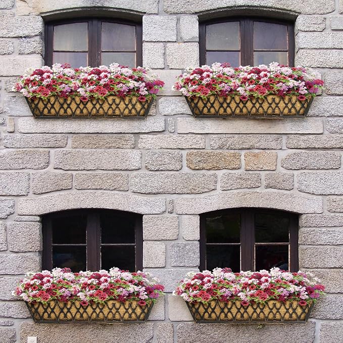 Window Boxes Planters: 2 Pack 24 Inch Railing Planter Box - Image 6