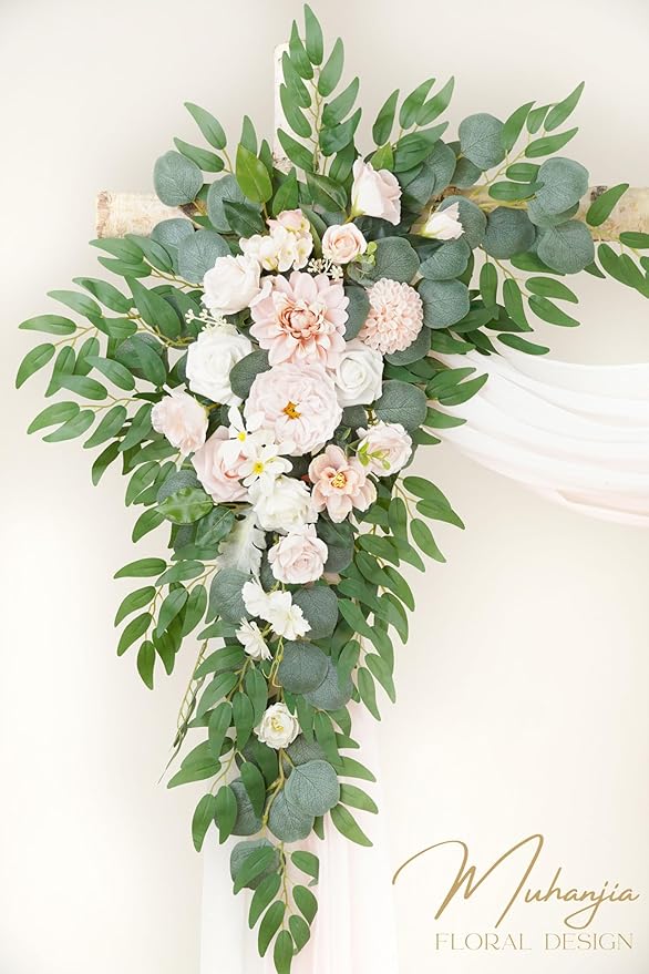 Artificial Flowers Arch Kit, Silk, 4 Pieces, Indoor and Outdoor