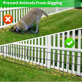 Decorative Garden Fence Panels, 42.5FT Black No Dig Animal Barrier