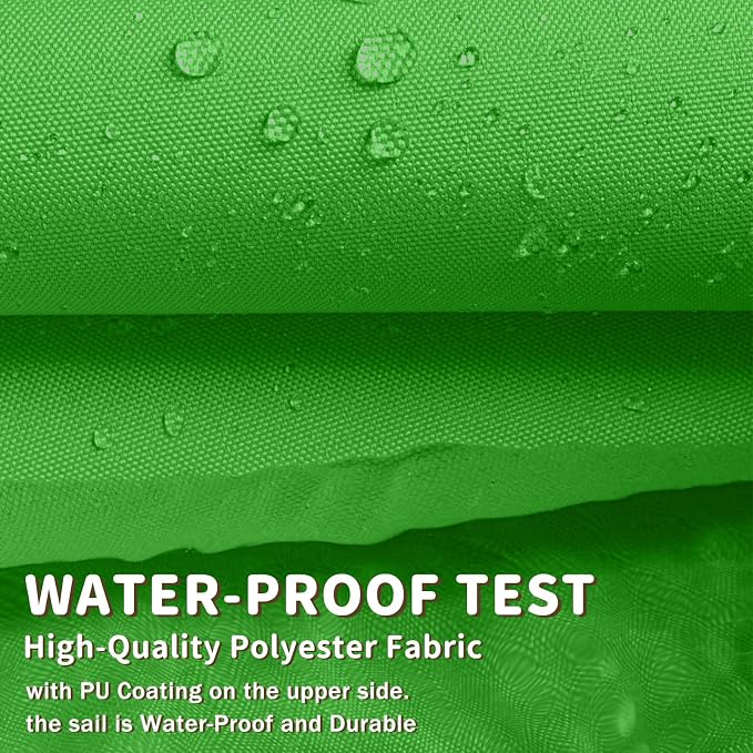 LOVE STORY Rectangle 7'x12' Waterproof Sun Shade Sail Canopy UV Block - Image 6