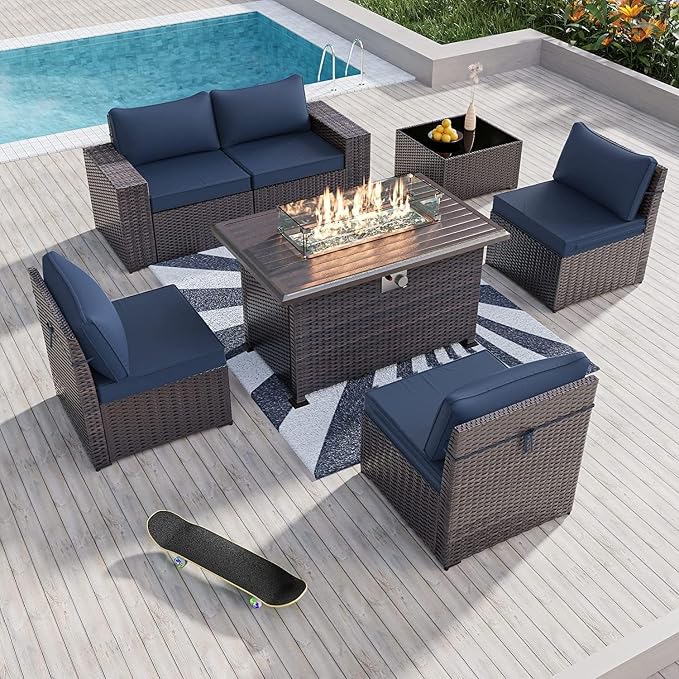 Kullavik 7 Pieces Outdoor Patio Furniture Set by KULLAVIK