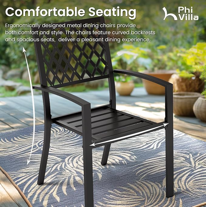 PHI VILLA 5 Pieces Patio Dining Set - Image 3