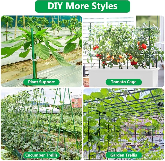 Lezmarket 36 Pack Garden Stakes, Plant Support Stakes, DIY 4ft 5ft 6ft 7ft - Image 6