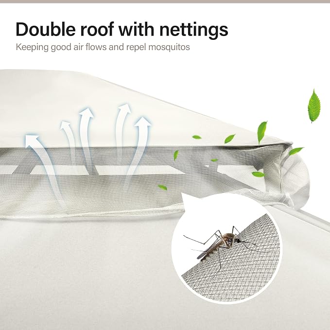 LAUSAINT HOME Semi-Permanent Outdoor Patio Gazebo 10'x10', Heavy Duty Party - Image 4
