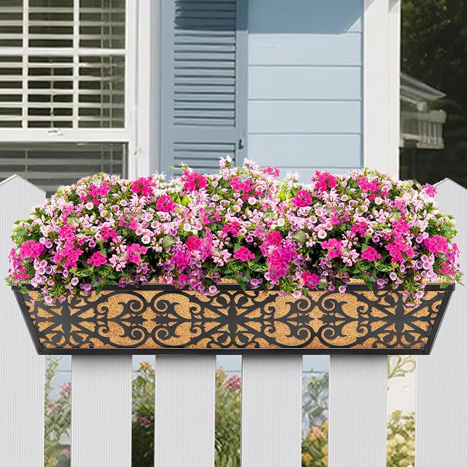 4 Pack 30 Inch Window Boxes Planters Railing Planter Box - Image 7