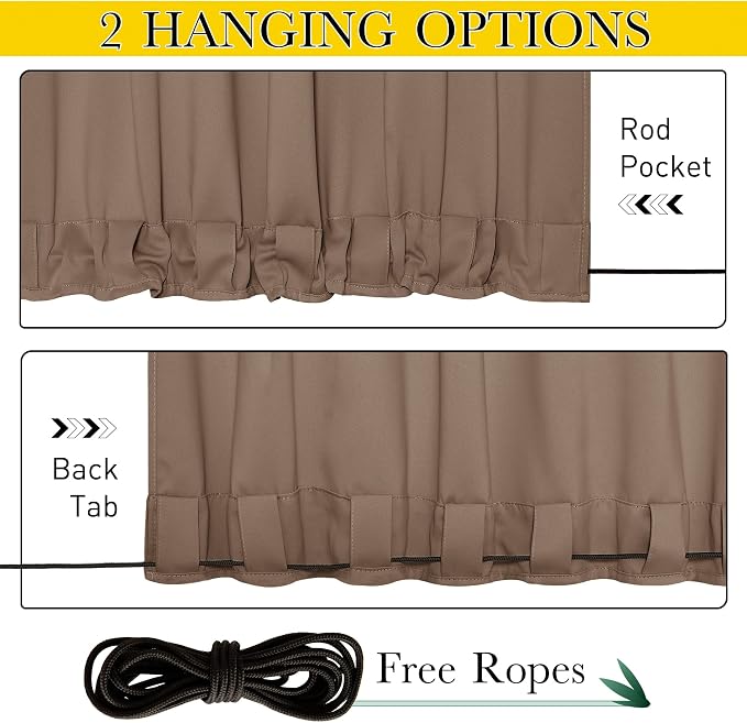 NICETOWN 2 Panels Outdoor Curtains - Image 4
