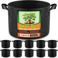 10 Pack 10 Gallon Grow Bags, Thickened Nonwoven Fabric Planter Pots by Unknown