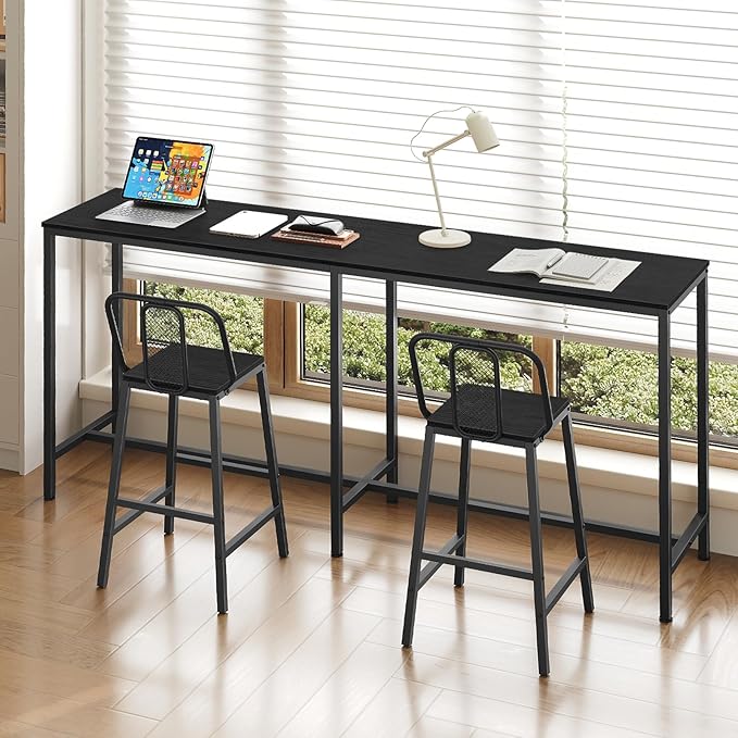 70.8" Long Bar Table, Counter Bar Height Table, High Top Table, Rectangular - Image 4