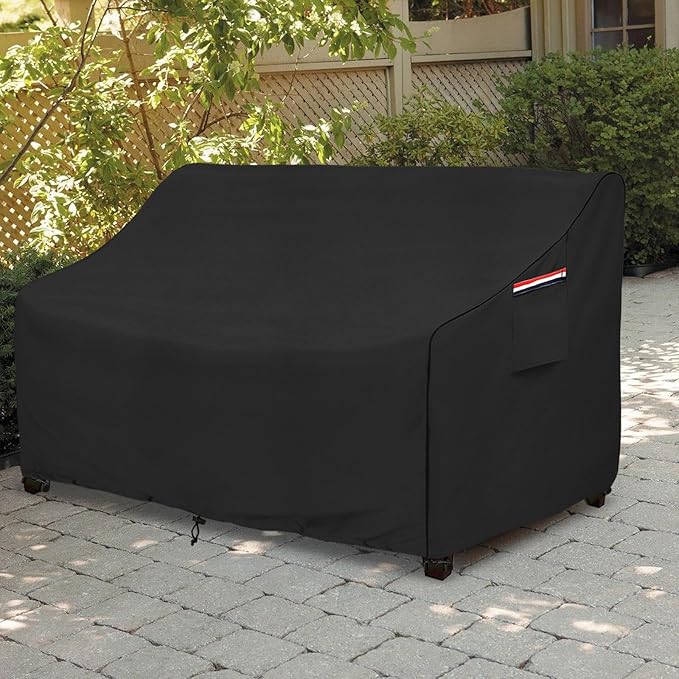 Sofa Cover, Waterproof Polyester Loveseat Cover, Black