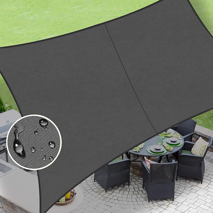 LOVE STORY Rectangle 10'x16' Waterproof Sun Shade Sail Canopy UV Block by LOVESTORY