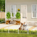 Decorative Fences - 10 Panel White Metal No-Dig Garden Edging, 10 ft
