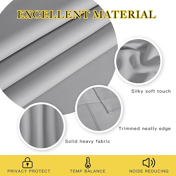 NICETOWN Extra Long Blackout Curtain Drape - Image 3