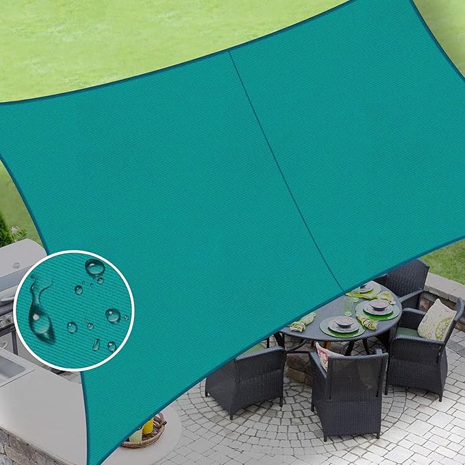 LOVE STORY Rectangle 10'x16' Waterproof Sun Shade Sail Canopy UV Block by LOVESTORY