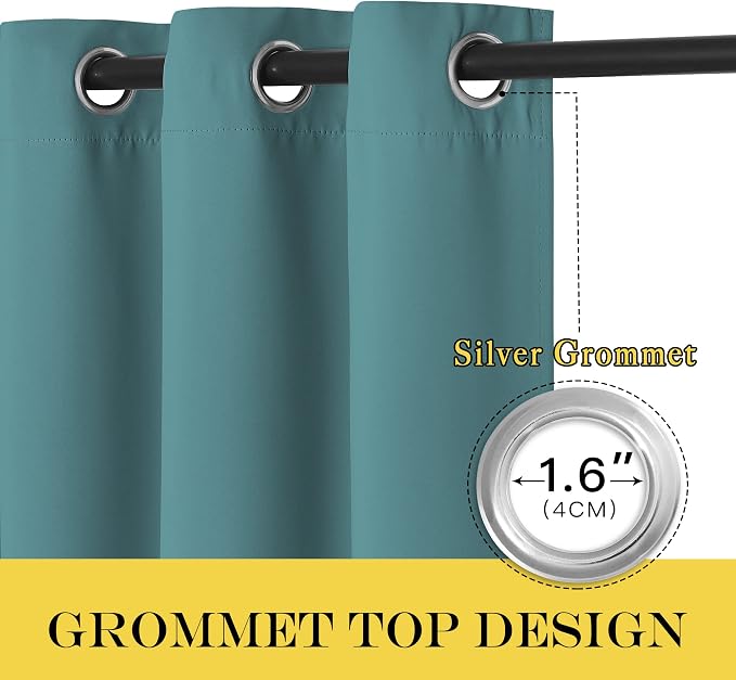 NICETOWN Bedroom Curtain Room Darkening Drapery 102 inches Length - Image 6