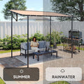 Lean-To Gazebo 10x6 ft Khaki Sloped Roof Pergola, UPF50+ Shade
