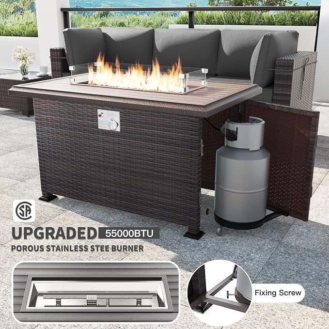 Kullavik 10 Pieces Outdoor Patio Furniture Set - Image 3