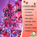 String Lights 500 LEDs, 165ft Red and White, Outdoor Waterproof