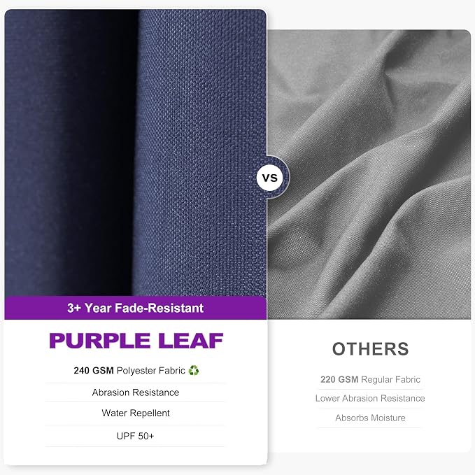 PURPLE LEAF 9.8' X 9.8' Left-right Tilting Patio Umbrella Outdoor Cantilever - Image 4