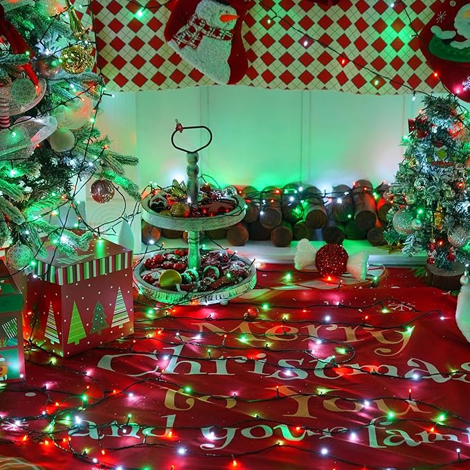 String Lights 165 ft with 500 LEDs, Red, Indoor and Outdoor Use