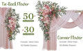 Artificial Flower Arch Decor Kit in Dusty Rose Silk with Drapes