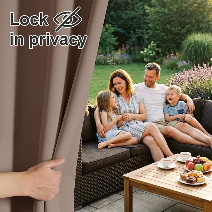 RYB HOME Outdoor Curtains 108 inches Long - Image 3