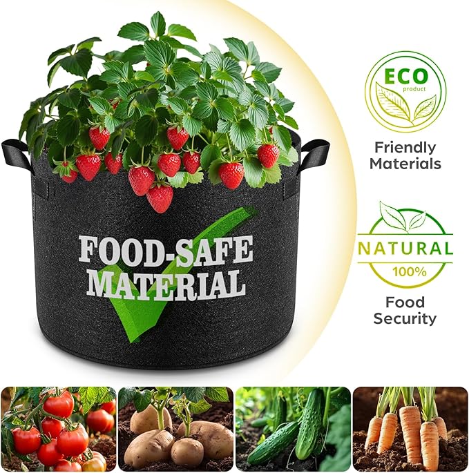 10 Pack 25 Gallon Grow Bags, Thickened Nonwoven Fabric Planter Pots - Image 5