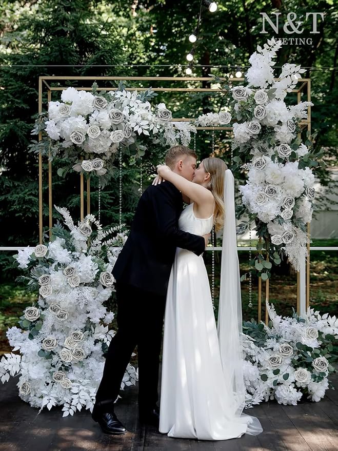 Artificial Flowers: 50 Foam Roses in Silver White and Silver Grey