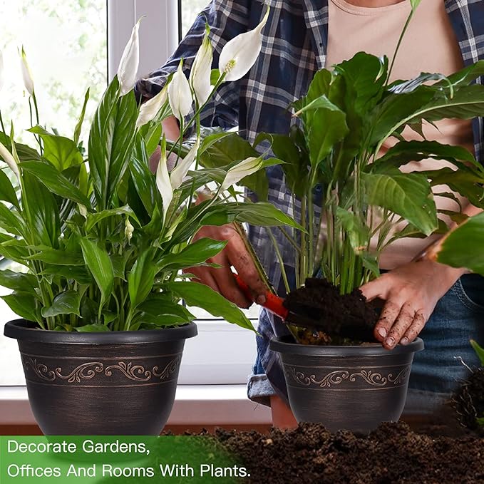 Plastic-Plant-Flower-Planters-8 Inch - Image 6