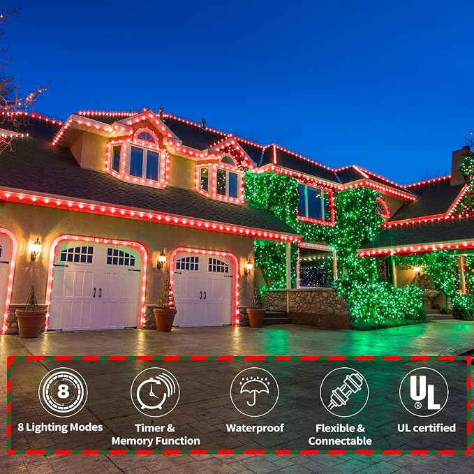 150ft LED Rope Lights Outdoor, 1080 LED Connectable and Flexible Tube Lights - Image 2
