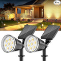 Solar Lights Outdoor Spot Light: 4 Pack 120°&180° Adjustable Bigger LED Solar by BONLION