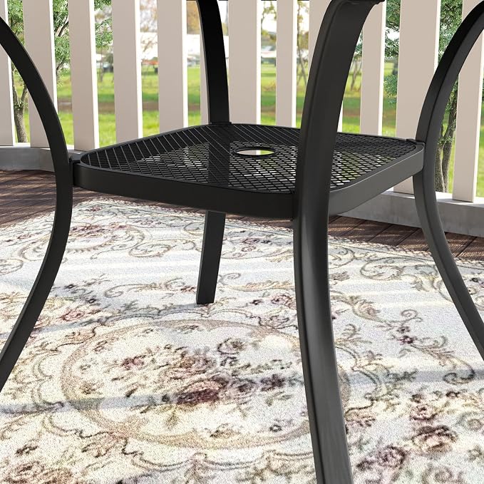 VICLLAX 7 Pieces Patio Dining Set, Outdoor Furniture Set Includes 47.2" Round - Image 6