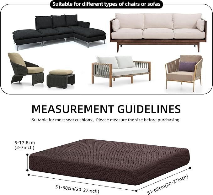 Sofa Covers, 8-Piece Stretch Fit Patio Seat Set