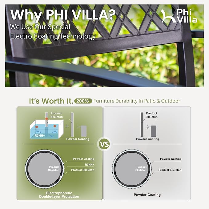PHI VILLA 8 Piece Patio Outdoor Dining Set - Image 4