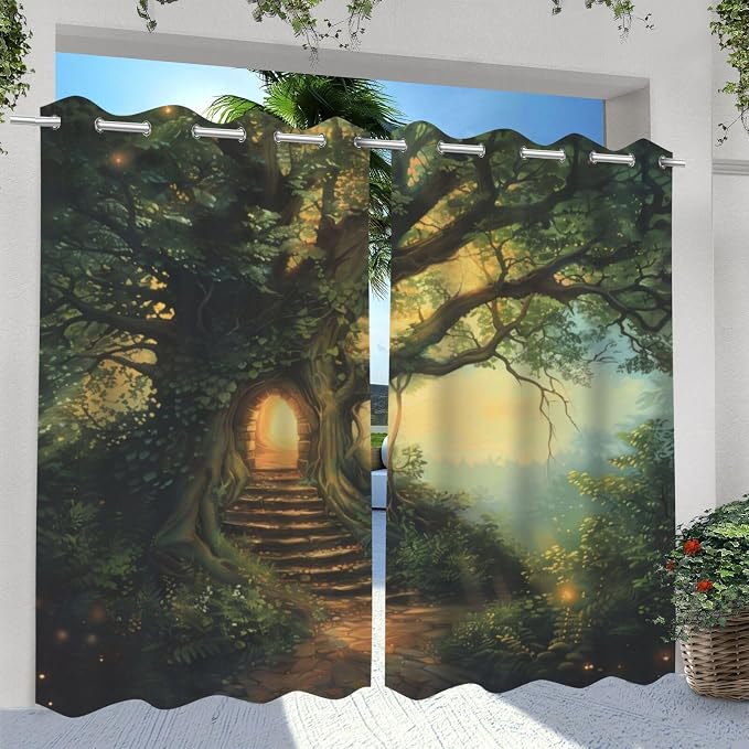 Fantasy Theme Waterproof Outdoor Curtains - Image 2