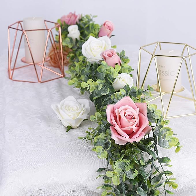 Grey Green Artificial Eucalyptus Garland, 6 Strands, 6 Feet Long
