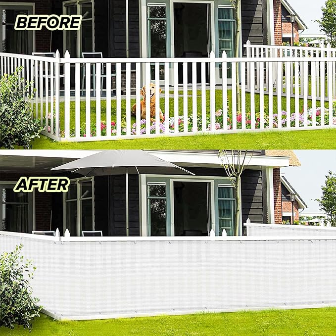 LOVE STORY Balcony Privacy Screen, 2.5'x8' Deck Shield Screen Fence Cover - Image 3