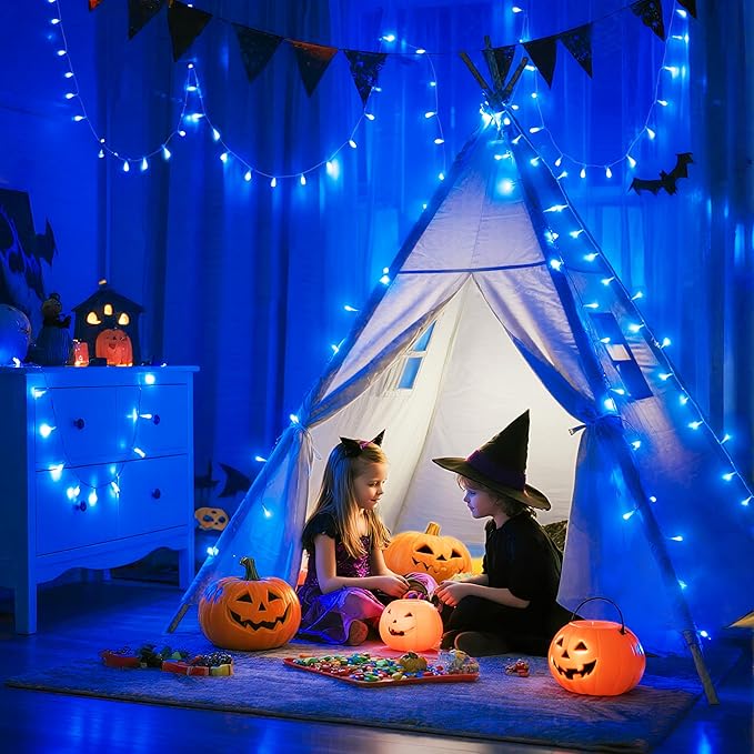 String Lights 600 LED Blue 168 ft Waterproof Indoor/Outdoor