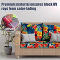 Cushion Covers 8 Pack Stretch Fit Patio Slipcovers Big Flower Print