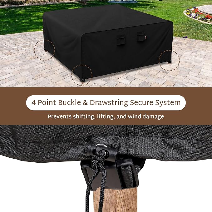 iBirdie Outdoor Patio Furniture Set Covers 64 x 64 inch fit 5 x 5 ft, 60 x 60 - Image 5