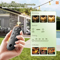 Outdoor String Lights, 54 FT Black Solar Powered with Remote