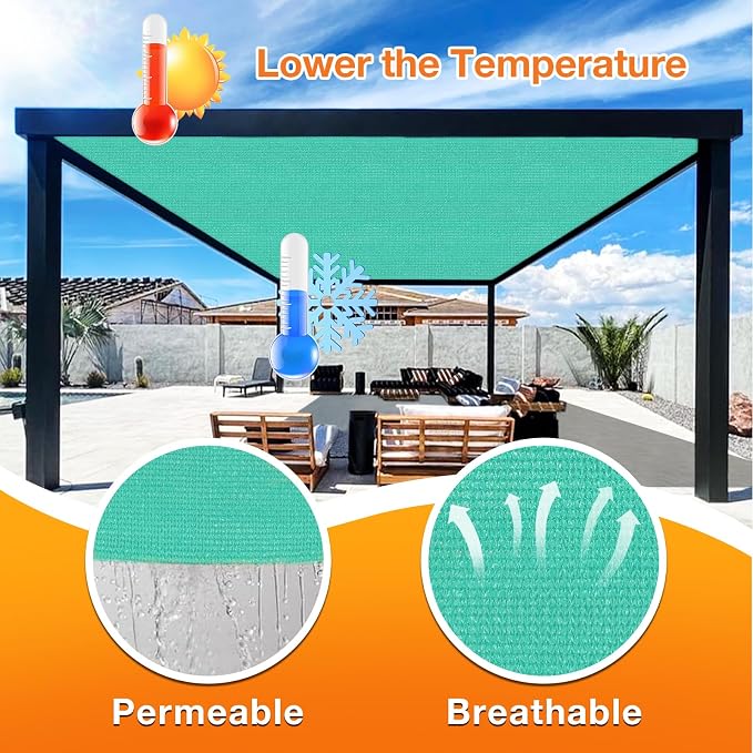 Artpuch Outdoor Pergola Shade Cover 7' X 8' Sun Shade Cloth - Image 4