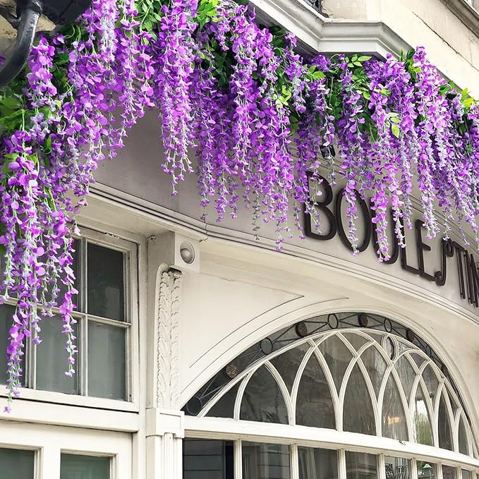 Artificial Wisteria Vines - 75 Pack, Purple, 3.6 Ft Length