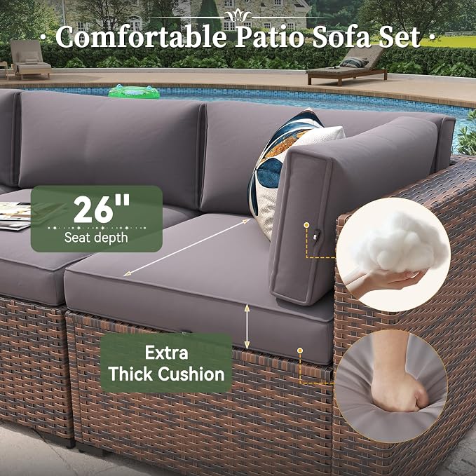 Aoxun 8 Piece Patio Furniture Set - Image 4