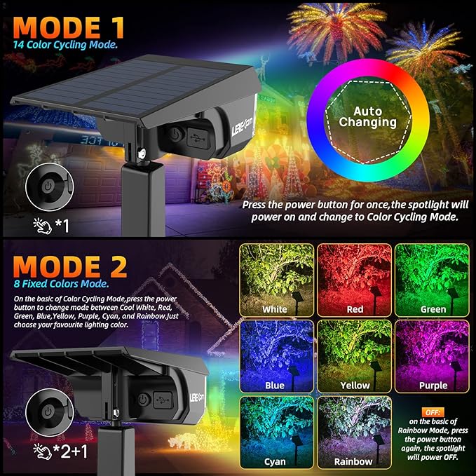 Color Solar Lights Outdoor Waterproof Spotlights - Image 5