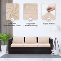 Sofa Covers, Stretch Outdoor Cushion Covers in 8-Piece Set