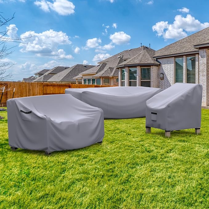 Patio Furniture Set Cover Waterproof, Heavy Duty 600D Funiture Covers - Image 7