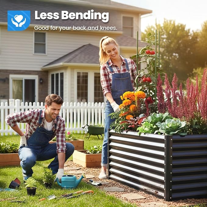 Quictent Galvanized Raised Garden Bed 6x3x2 Ft Metal Planter Box Bottomless - Image 4